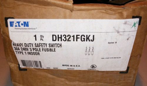 CUTLER HAMMER DH321FGK HEAVY DUTY SAFETY SWITCH DISCONNECT 30 AMP 240VAC 3 phase