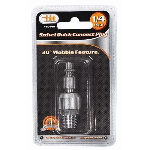 1/4&#034; npt swivel quick connect plug 30 degree wobble action air tools 10440 for sale