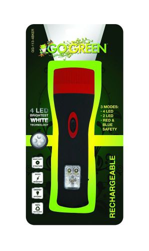 GoGreen Power 4 LED/2LED, GG-113-4BKER Rechargeable Safety Flashlight