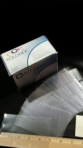 25 ROLODEX CLEAR 3 X 5 CARD PLASTIC PROTECTOR COVERS (NO BOX)