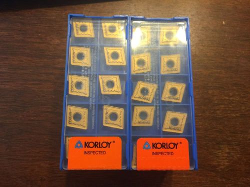 Lot of 10 New Korloy CNMG 432 - GR  NC3030 Carbide Inserts  **FACTORY PACKS**