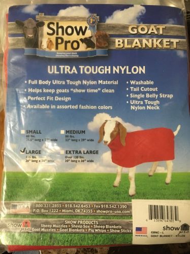 Show Pro Goat Blanket - Ultra Tough Nylon Large