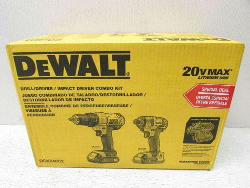 DeWalt 20 Volt Cordless Combo Kit DCK240C2