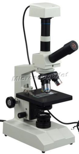 Compound microscope 40x-800x +video tube +1.3mp digital camera for sale