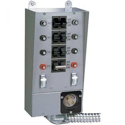 TRANSFER SWITCH for Portable Generators - 30 Amp - 120/240V - 8 Circuit