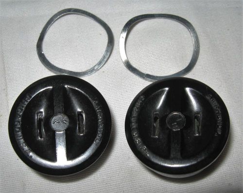 (2) amphenol 160-61f 2 pole ac socket / receptacle 160-61-f w/ retainer ring for sale