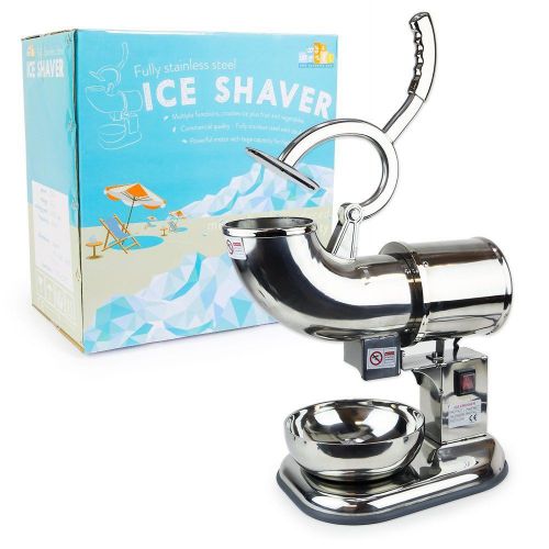 Commercial Ice Shaver Powerful Electric Machine Snow Cone Maker Shaved Crusher