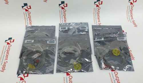 3 reusable ecg ekg snap type lead electrode set, 6 packs of 3 leads each for sale