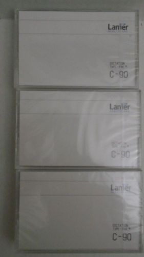 Lot Of 3 Lanier Healthcare Dictation Cassette Tape C-90