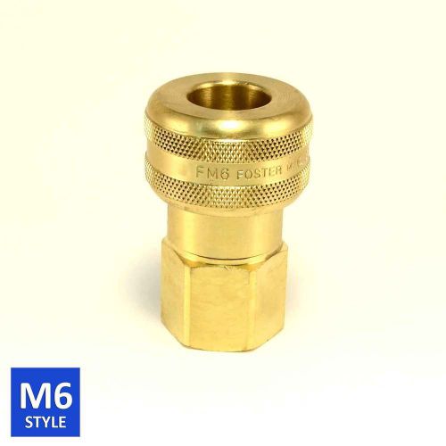 Foster 6 Series Brass Quick Coupler 3/4 Body 3/4 NPT Air Hose and Water Fittings