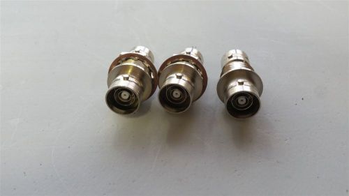 3 unused trompeter triax rf bulkhead connector adapters bj102 for sale