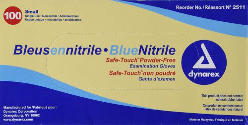SafeTouch Nitrile Exam Gloves Non Latex Powder Free Small Box/100 Small, 100/Bx