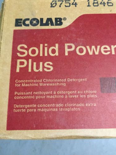 1 Case of Ecolab Solid Power Plus Dishwasher Detergent (4 9lb Units)