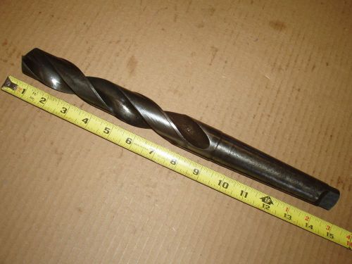 OLD 1-5/16&#034; DRILL BIT 14-1/2&#034; LONG. HSS MT 4 DRILL PRESS LATHE