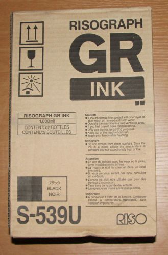 New 2PK Genuine Riso OEM S-539 Black Ink Risograph GR 1700 2700 3700 3750 S-3878