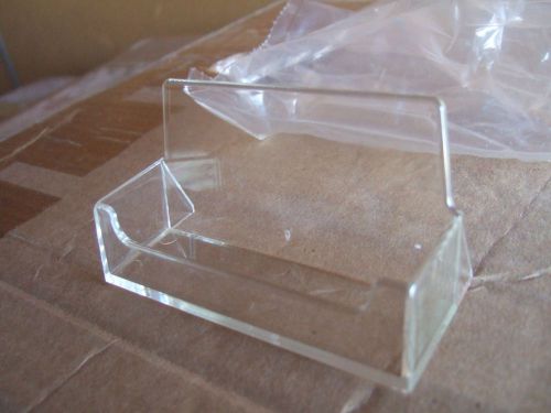 BUSINESS CARD  TRANSPARENT PLASTIC RACK MADE IN USA REALESTATE OFFICE LOOK