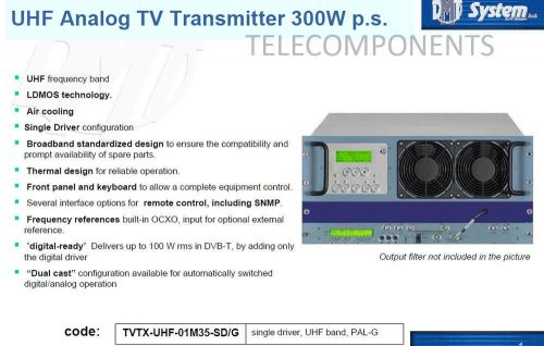 300 Watt DMT TV TRANSMITTER PAL SYSTEM TRANSMISOR EMETTEUR ПЕРЕДАВАЧ ПЕРЕДАТЧИК