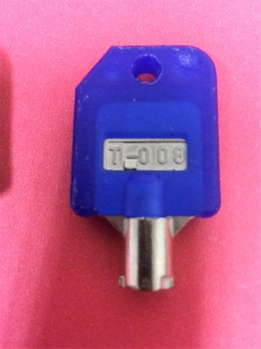 Tubular Lock Key T-008 BLUE for 1800 Candy Machines, 1-800 Vending Machine bulk