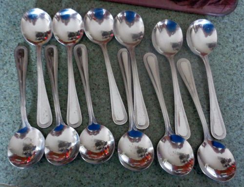 Flatware Heavy Duty 6&#034; Stainless Steel Bouillon Soup Spoon - 12 Pack China Brand