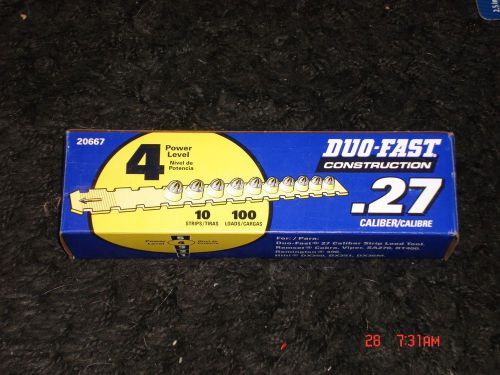 LOT OF 6 Duo Fast Construction .27 Caliber 20667 Load YELLOW Crimp Power Level 4