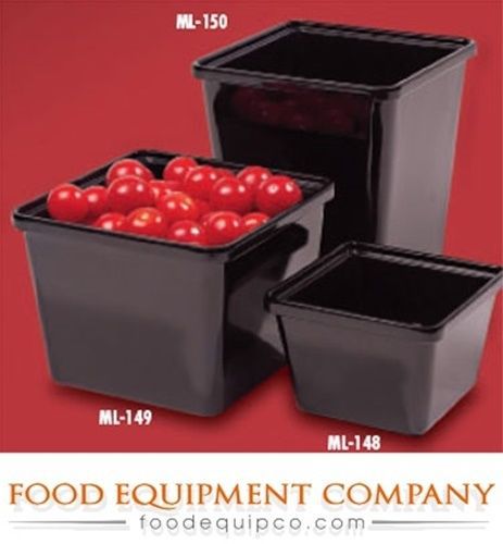 GET Enterprises ML-150-BK 3 qt. Salad Crock Square Melamine Black  - Case of 6
