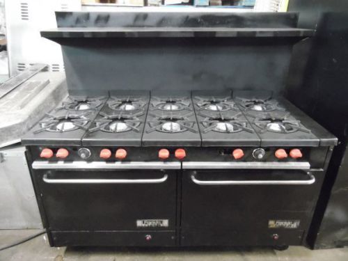 Franklin chef 10 burner range with double oven gas for sale