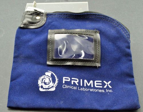 Blue Locking Bank Money Safe Bag Canvas Key by Primex Security
