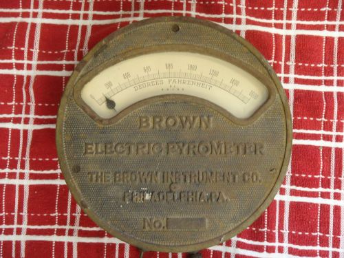 Vtg Rare Electric Pyrometer Brown Instrument Co Philadelphia PA Electronic Meter