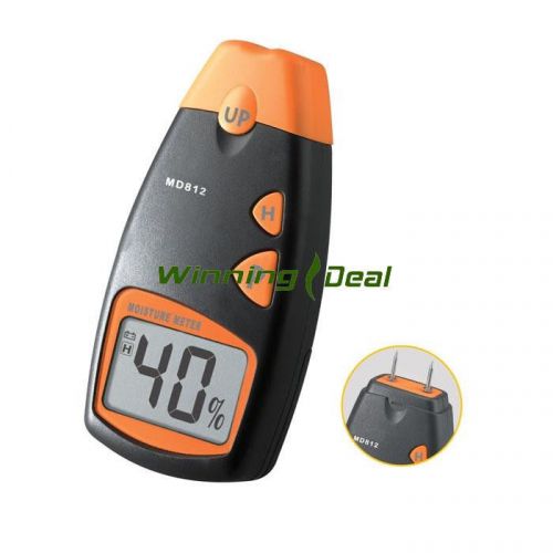 Digital Wood Building Material Moisture Meter Thermometer Humidity Damp Tester