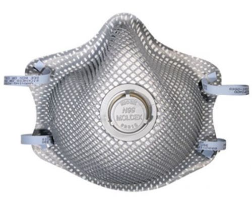 5 masks-moldex 2310 n99 premium particulate respirator with valve &amp; handy strap for sale