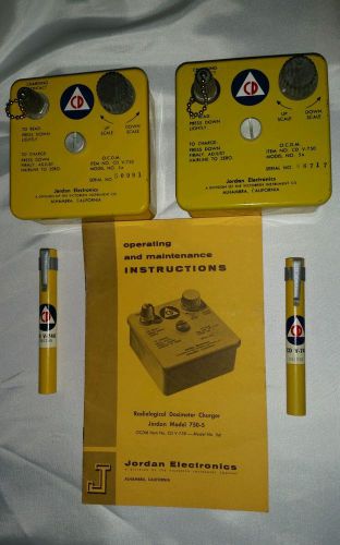 Civil defense double dosimeter and chargers