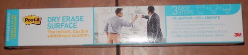Post-it 3&#039; x 2&#039; Dry Erase Surface + Cleaning Cloth - Adhesive Backing -3&#039; X 2&#039;