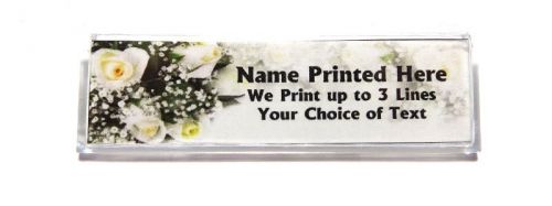 Wedding Flowers Custom Name Tag Badge ID Pin Magnet for Planner Venue Shower