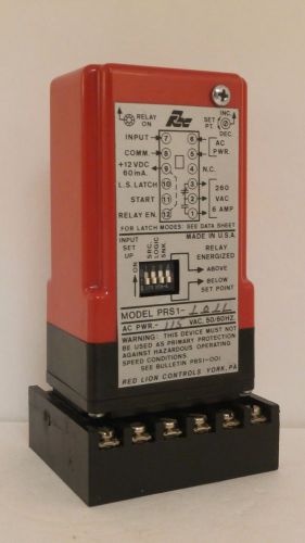 RED LION CONTROLS SPEED SWITCH 115VAC/60HZ  PRS11011 W/CONTACT BASE 572X