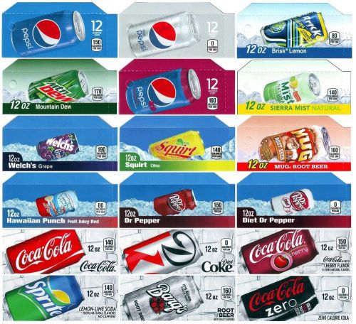 18 Flavor strips for Coke, Pepsi, fits Dixie Narco, Vendo, soda vending machines