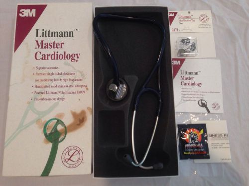 3M Littmann Master Cardiology Stethoscope Navy Edition 27 Inch Black Tube 2164