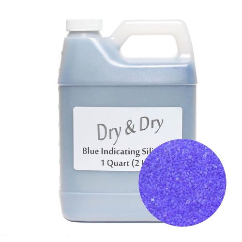 1 Quart Blue Replacement Desiccant Indicating Silica Gel Beads - 2 LBS Reusable