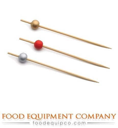 Tablecraft BAMBR45 Pick 4-1/2&#034; red ball at one end bamboo - Case of 1200