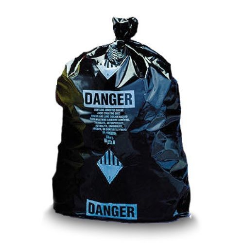 Black disposable burial poly bags 36&#034; x 60&#034; - printed for sale