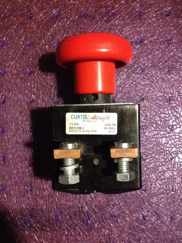 Ed250b-1 curtis disconnect button switch- 96v dc for sale