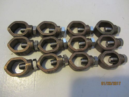 Barnett copper alloy ground rod clamps 5/8&#034; lot of 12 for sale