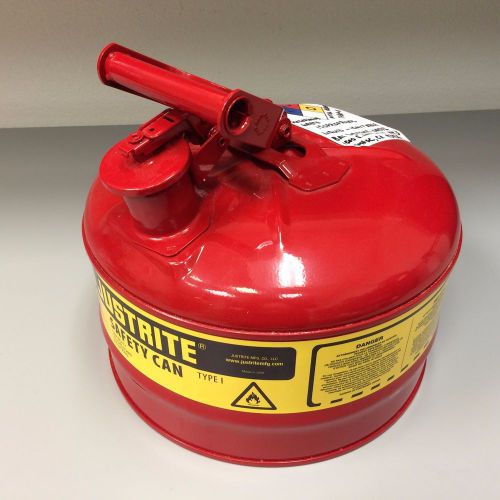 Justrite, Type 7125100,  2-1/2 Gallon Red, Type 1 Safety Can
