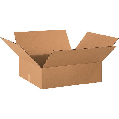 Corrugated cardboard flat shipping storage boxes 20&#034; x 18&#034; x 6&#034; (bundle of 25) for sale