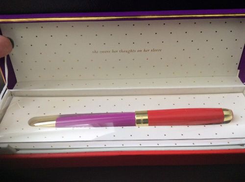 Kate Spade - Ball Point Pen - Thoughts on Her Sleeve - Red and Purple