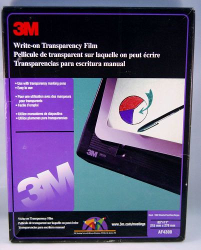 3M AF4300 Write-On Transparency Film 8.5&#034; x 11&#034;  75 count in box