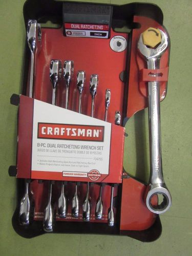 NEW!!! CRAFTSMAN (914755) 8pc. Standard SAE Dual Ratcheting Wrench Set