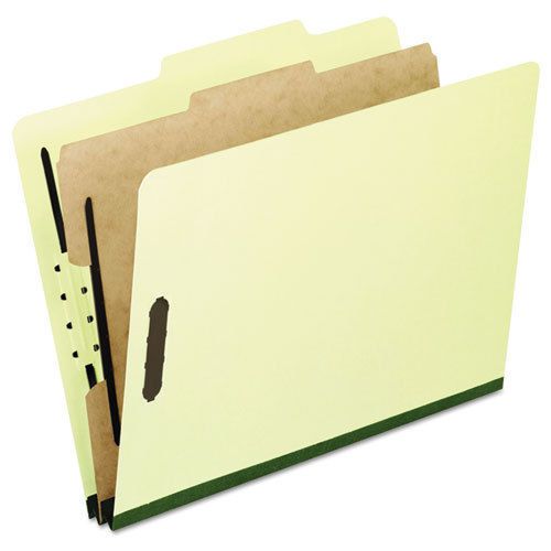 Pendaflex four-, six-, and eight-section pressboard folders, legal, light green for sale