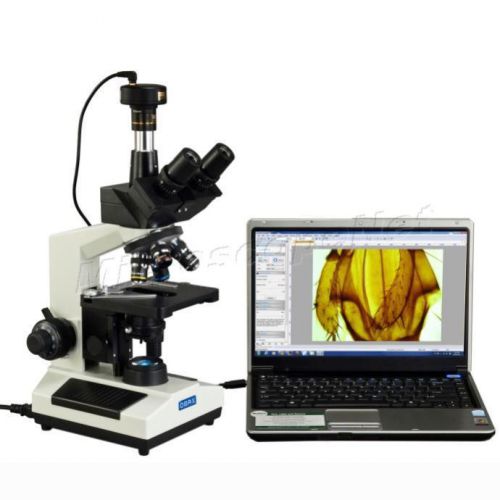 40X-1600X Laboratory Trinocular Microscope+3MP USB Camera Replaceable LED Light