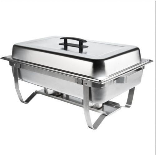 8 Qt. Stainless Steel Chafer with Folding Frame