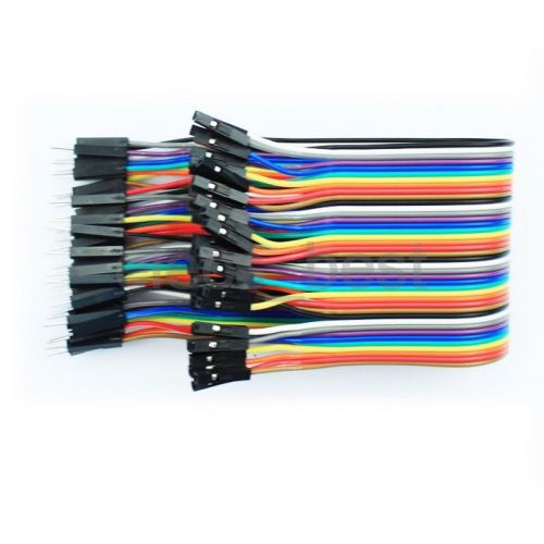40pcs 20cm connector 1p-1p Male to Female 2.54mm pitch Dupont Wire Cable